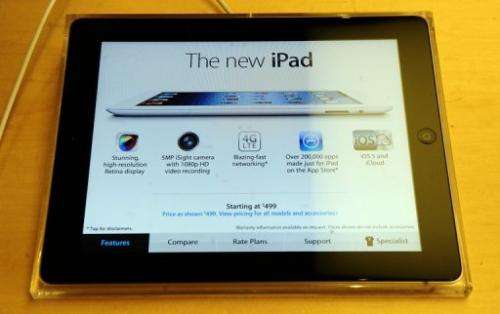 Apple's iPad outmuscled its Android-powered tablet computer rivals in early 2012