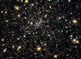 A starfield in space
