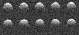 Asteroid nudged by sunlight: Most precise measurement of Yarkovsky effect
