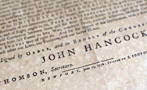 A typo in the Declaration of Independence?