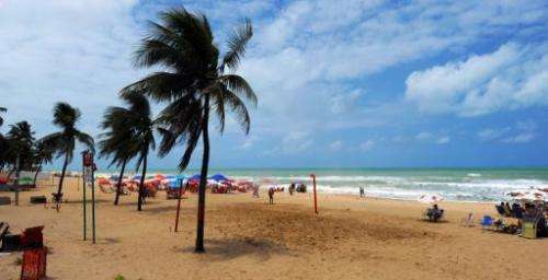 Boa Viagem beach in Recife, northeastern Brazil