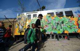 Children arrive at a community center in the south Bronx