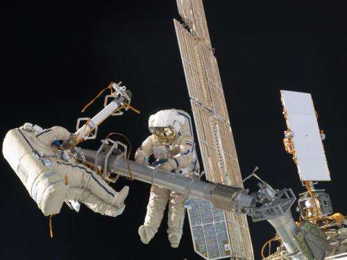 Expedition 30 cosmonauts perform spacewalk