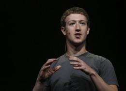 Facebook CEO Mark Zuckerberg delivers a keynote during a Conference in 2011