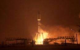 File illustration photo shows the Soyuz rocket blasting off from Russia's Baikonur cosmodrome