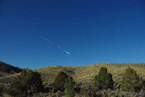 Fireball over california/Nevada: how big was it?