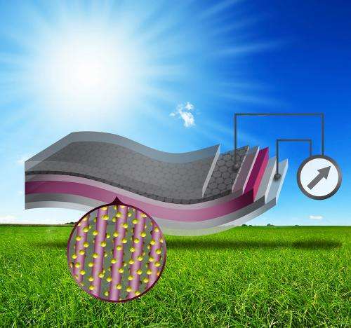 Flexible, light solar cells: Researchers develop a new approach using graphene sheets coated with nanowires