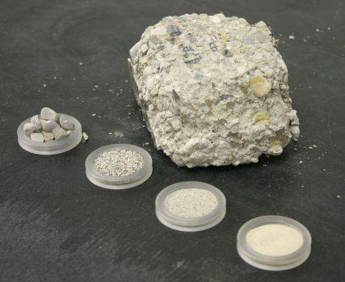 From downcycling to recycling: Using lighting to separate cement particles from stone