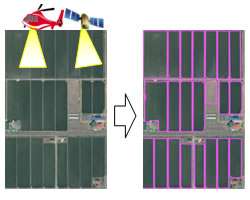 Fujitsu uses image analysis technology to generate rice paddy parcel maps from satellite images and aerial photos