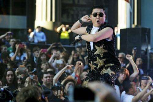 Gangnam Style singer Psy performs in Sydney on October 17