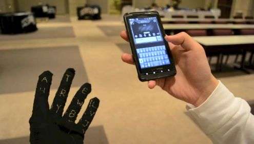 Design student creates G.A.U.N.T.L.E.T. glove that allows single handed typing (w/ Video)