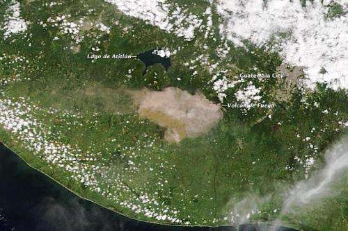 Guatemalan volcano erupting: NASA provides a satellite view