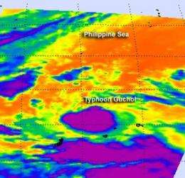 Guchol is a tiny typhoon on NASA satellite imagery