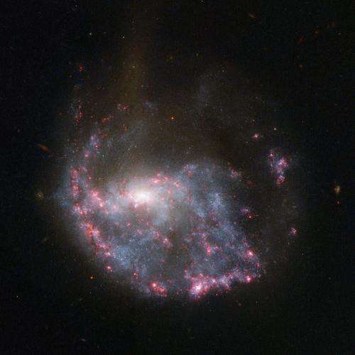 Hubble sees a galaxy hit a bullseye