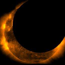 Hinode witnesses solar eclipse