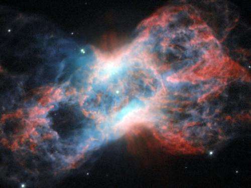 Hubble sees a celestial swan and butterfly