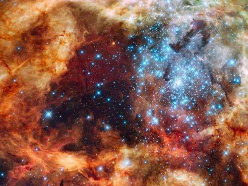 Hubble views grand star-forming region