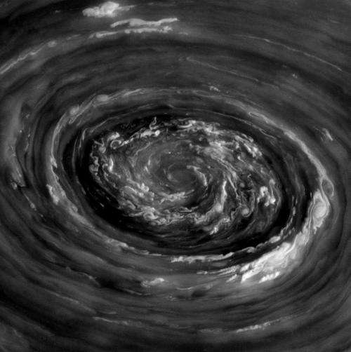 Incredible raw image of Saturn’s swirling north pole