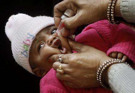 India marks 1 year since last polio case (AP)