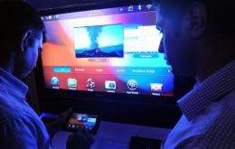 Indians try out the BlackBerry PlayBook