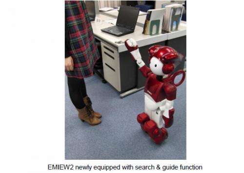 Locate and guide function for the human symbiotic robot "EMIEW2"