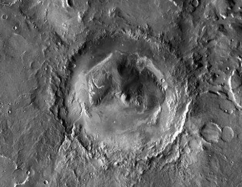 Mars' Gale Crater, the landing site of NASA's Curiosity rover