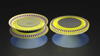 Nano oscillators synchronized by light