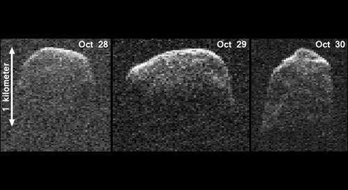 NASA radar images asteroid 2007 PA8