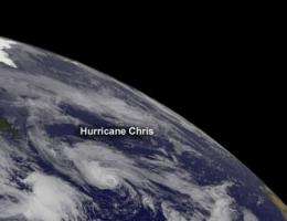 NASA sees Chris become first hurricane of Atlantic season