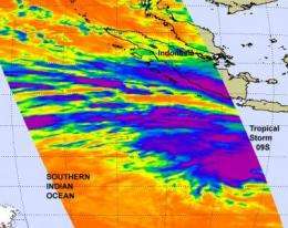NASA sees development of tropical storm 09S in southern Indian Ocean