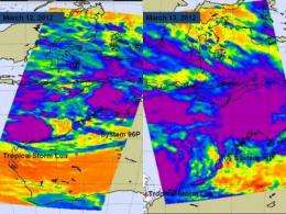 NASA sees double tropical trouble in northern Australia