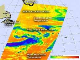 NASA sees first Atlantic hurricane fizzling in cool waters