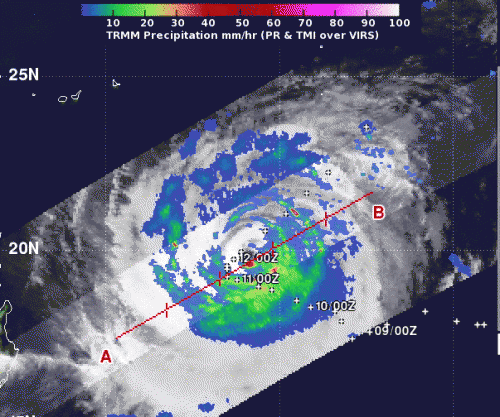 NASA sees heaviest rainfall near Typhoon Prapiroon's center