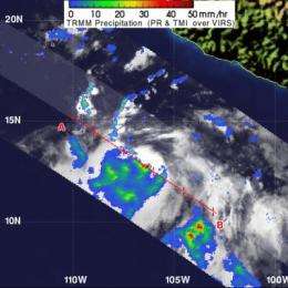 NASA sees hot towers as Tropical Storm Fabio's trigger