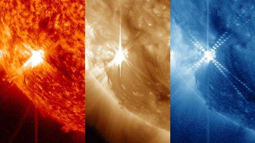 NASA sees sun emit a mid-level flare