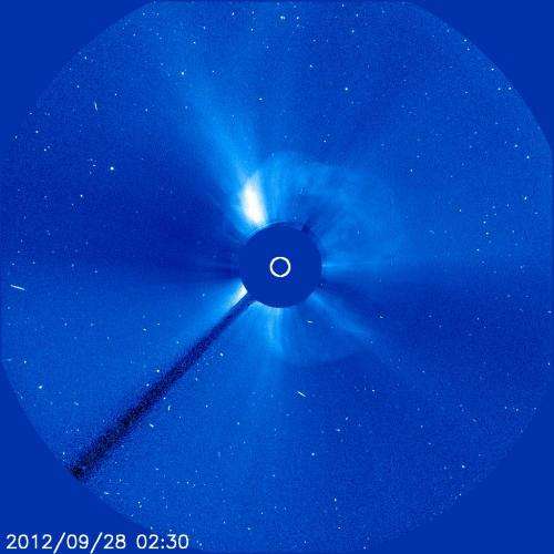 NASA sees sun unleash a wide, but benign, CME