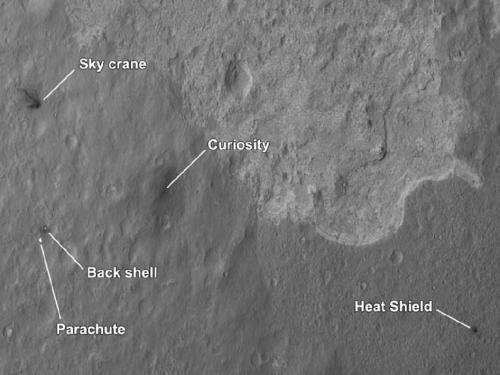 NASA shows first 'crime scene' photo of Mars landing