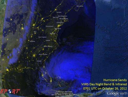 NASA's SPoRT team tracks Hurricane Sandy