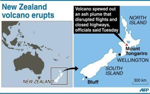 New Zealand volcano erupts