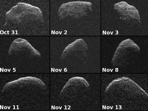 Nine radar images of asteroid 2007 PA8