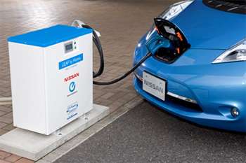 Nissan and Nichicon team up to use Leaf battery to power home