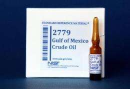 NIST releases Gulf of Mexico crude oil reference material