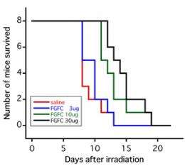 Novel cell growth factor for preventing and treating injury caused by high-level radiation exposure