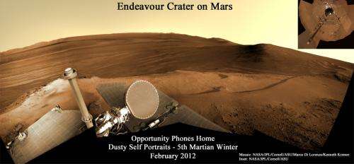 Opportunity phones home dusty self-Portraits and ground breaking science