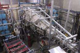Part of an experimental nuclear reactor at the General Fusion laboratory in Burnaby, Canada