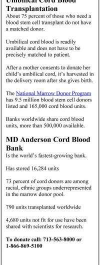 Pre-transplant umbilical cord blood expansion speeds establishment of new blood supply in patients