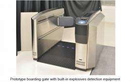 Prototype boarding gate with built-in explosives detection