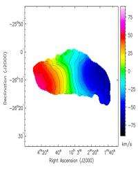 First atomic hydrogen spectral line images of a nearby galaxy