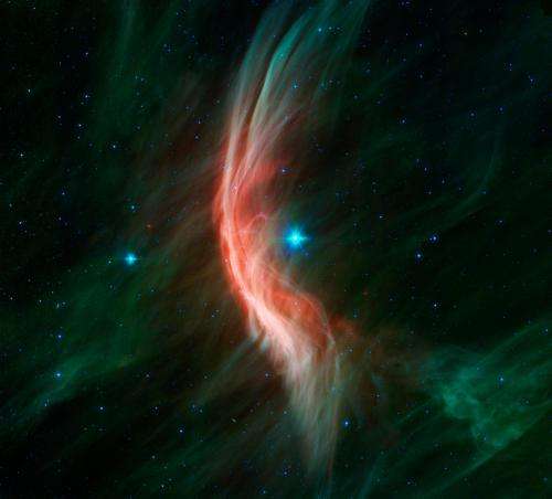 Shot away from its companion, giant star makes waves