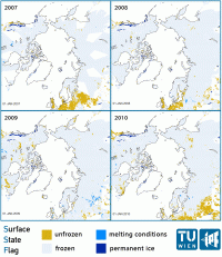 Signs of thawing permafrost revealed from space